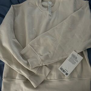 Lululemon Athletica Cream Crew Neck Sweater